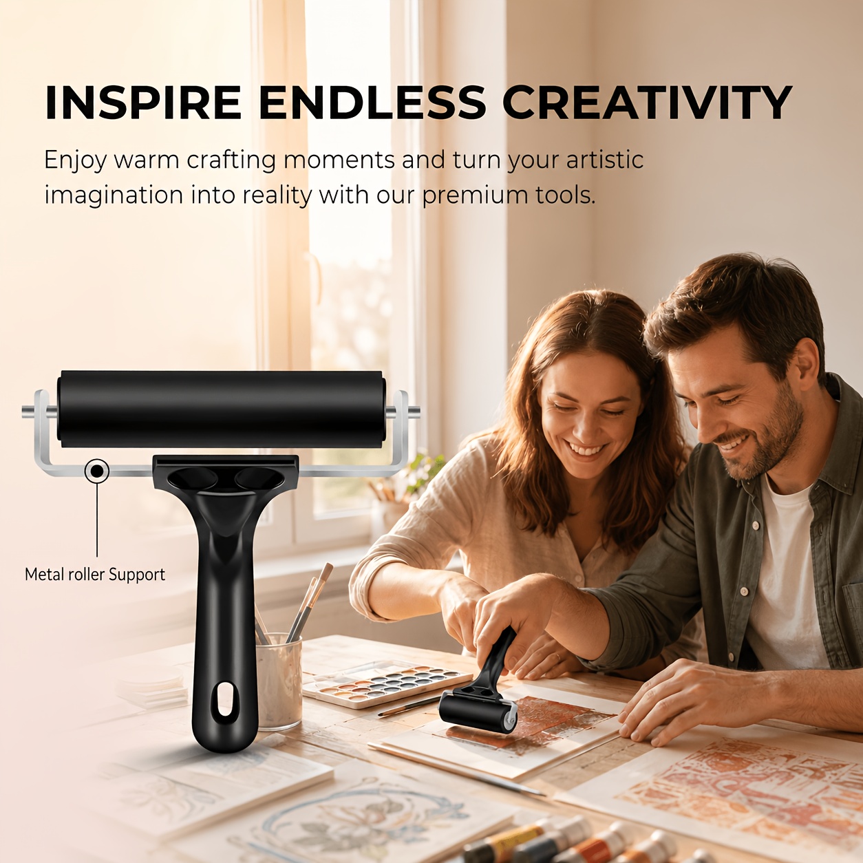 Brayer Roller Handmade Printing Roller 2pcs/3pcs Set
